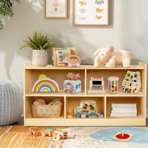 Wooden Toy Storage Rack