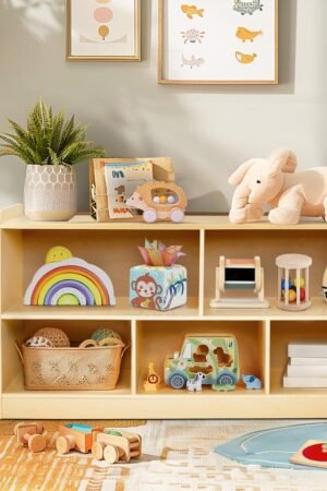Wooden Toy Storage Rack